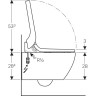 Унитаз-биде подвесной GEBERIT AQUACLEAN TUMA CLASSIC 146.094.11.1 с сиденьем безободковый альпийский белый